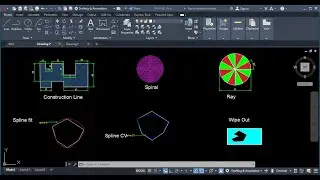 AutoCAD Advanced Drawing Commands(spline fit, spline CV, construction line, spiral, ray,region ete)