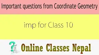 Important questions from Coordinate Geometry