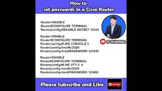 How to Set Password in a Cisco Router, Speak Khmer #ccna200301 #basicconfiguration #itsharing