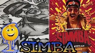 Drowing SIMBA poster for ranvir sing// સીમબા મુવી પોસ્ટર//GUJJU THE ARTITS.