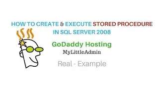 Create/Exec Stored Procedures In SQL Server 2008 (mylittleadmin)