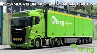 ETS2 1.44 Scania BRING V8 BRUTAL OPEN PIPES | Nice Evening Sunset