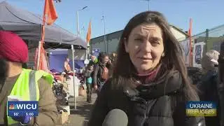 Refugees Enter Poland Through Border in Medyka