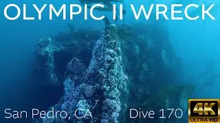 SCUBA Olympic 2 Wreck - Giant Stride Dive Boat - San Pedro CA 2023 - 4K