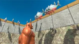 50 X PIRANHA vs Fantasy- Animal Revolt Battle Simulator