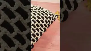 DIY Black & White Crochet Pillow Cover | Timelapse #crochetpillow