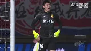 Zhang Jianzhi saves Beric's penalty | Guangzhou FC 0-0 Tianjin Jinmen Tiger | CSL | 中超 广州队主场战平天津津门虎