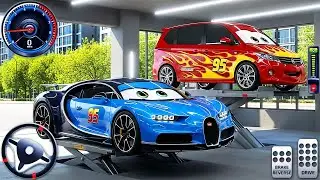 Dinoco Lightning McQueen Bugatti Chiron Real City Driving - 3D Driving Class #43 - Android GamePlay
