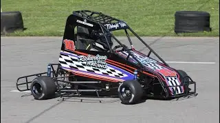 9-14-25 #10R Ethan Richardson at Sodus Microd Club - 4th place finish - Limited Open Wheel Feature