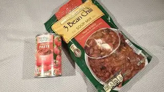 Making Chef's Cupboard 3 Bean Chili Soup Mix (Aldi Brand)