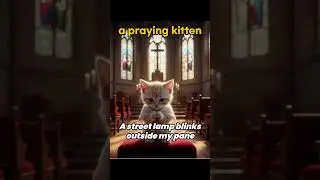 a praying kitten