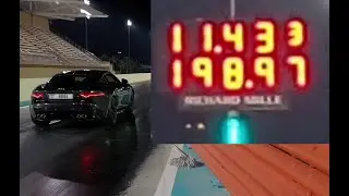 Fastest STOCK Jaguar F type R rwd 1/4 mile Drag race