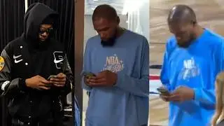 Kevin Durant wouldn't get off phone at ASG after alleged burner account exposed 😂