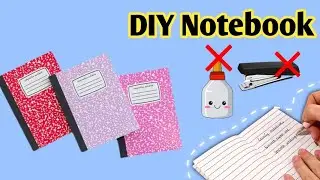DIY Mini Notebook 📒 WITHOUT GLUE ✂️ Easy Paper Craft