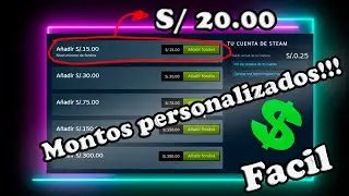 Como recargar montos personalizados en Steam totalmente f&aacute;cil!!!  (sin aplicaciones ni extensiones)