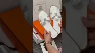 Unboxing Hermes Oran sandal in Color Blanc