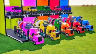 Garage with Colors - ALL CARS,  سيارة ماكوين,  MONSTER TRUCK , MIXER TRUCK, TRANSPORTING FS22