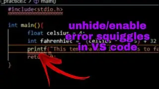 How to enable error squiggles in VS code || unhide error squiggles in VS code || MV tech gamer