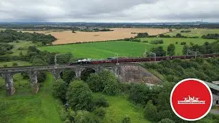 Steam Train over the Nine Arches Viaduct, Newton Le Willows