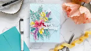 Watercoloring the Hibiscus Stamps with Emily Midgett