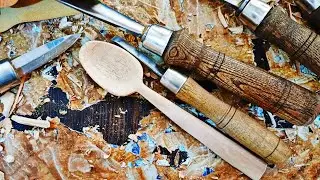 Satisfying Wood Carving &ndash; Handmade Wooden Spoon🪵