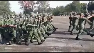 Temamatla mex. Demostraci&oacute;n de desfile c&iacute;vico militar 2019.