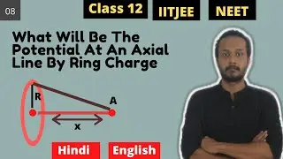 08 - Find The Potential At An Axial Line By Ring Charge | Easy Physics By Satyam | Hindi-Eng