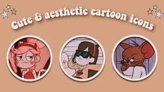 Cute & aesthetic cartoon icons🦋✨  2023