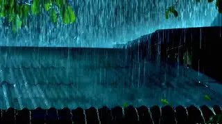 Heavy rain and echoing thunder on a tin roof ⛈️ Fall asleep fast & calming vibes