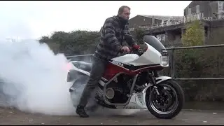 Honda VF1000F Burnout Happy New Year People !