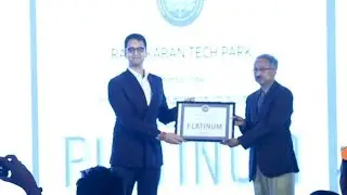 Mr. Yuvraj S Rajan, Director - Raiaskaran receiving the prestigious LEED Platinum certificate