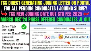🔥TCS NEXT DOJ IN FEB MASS ONBOARDING STARTED | DIRECT GENERATING JL ON PORTAL | NEW DOJ OUT 6 FEB'25
