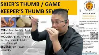 Skiers Thumb Gamekeepers Thumb Severity Levels