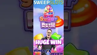 HUGE WIN ON SUGAR RUSH LIVE @sweepslots #shorts #verticalvideo #slots #fyp