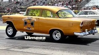 KOOPMEINERS & SONS '55 CHEVY GASSER RUNS 12'S AT MELTDOWN DRAGS