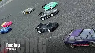RC car race / DIY race track: Tamiya TT-02 Type-R vs Tamiya TT-02 Type-SR vs Xray T3