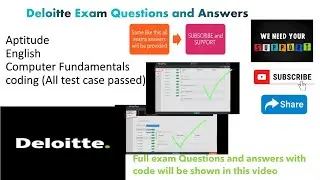 DELOITTE EXAM SOLUTIONS | DELOITTE ANSWERS DEC 26th - 27th | All Test Case Passed both codes