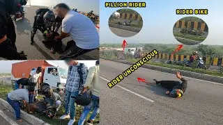 BIKER CRASHED ON HIGHWAY | Live Accident | Sunday Ride