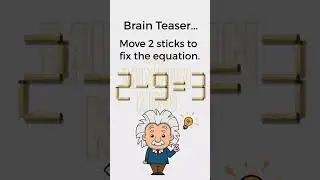 Hardest Matchstick Equation Puzzle. Can You Solve It? #matchstick #puzzle