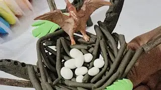 Ujjiwal clay Art  is live Making Clay dinosaur and Nest dinosaur eggs 