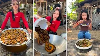 Cooking Giant Swamp Eel in Village Style |Amazing Traditional Recipe #SwampEel #VillageCooking #Food