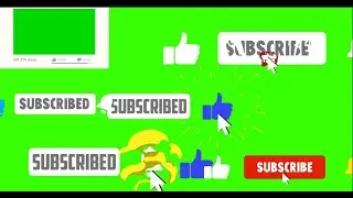 Green Screen Subscribe Button Total 13 Style with Sound (No Copyright)