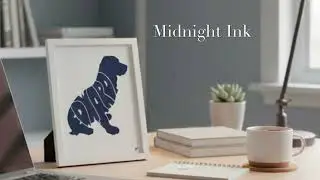 Custom Dog Silhouette Art: Your Pet's Name in Their Shape | The Acheson Atelier