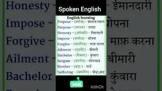 Basic English Speaking Course Chapter 1 #englishvocabulary #english #shortsentences #englishgrammar