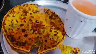 🍵 Desi Breakfast: Methi Paratha with Aloo Soya Sabji and Chai!