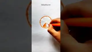3d orange slice painting #shorts