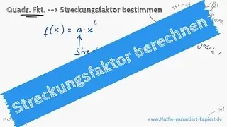 Quadratische Funktionen - Streckungsfaktor berechnen