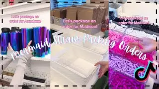ASMR Satisfying Mermaid Straw Packing Order PART 9!