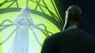 Palpatine chokes Dooku