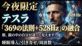 【今夜から人生が変わる】枕元で流して寝なさい。テスラ「意識の周波数が全てを決める」369+528Hz融合音！朝、鏡の中の自分が違って見える【ニコラ・テスラ】睡眠導入/寝ながら/引き寄せ/偉人/奇跡